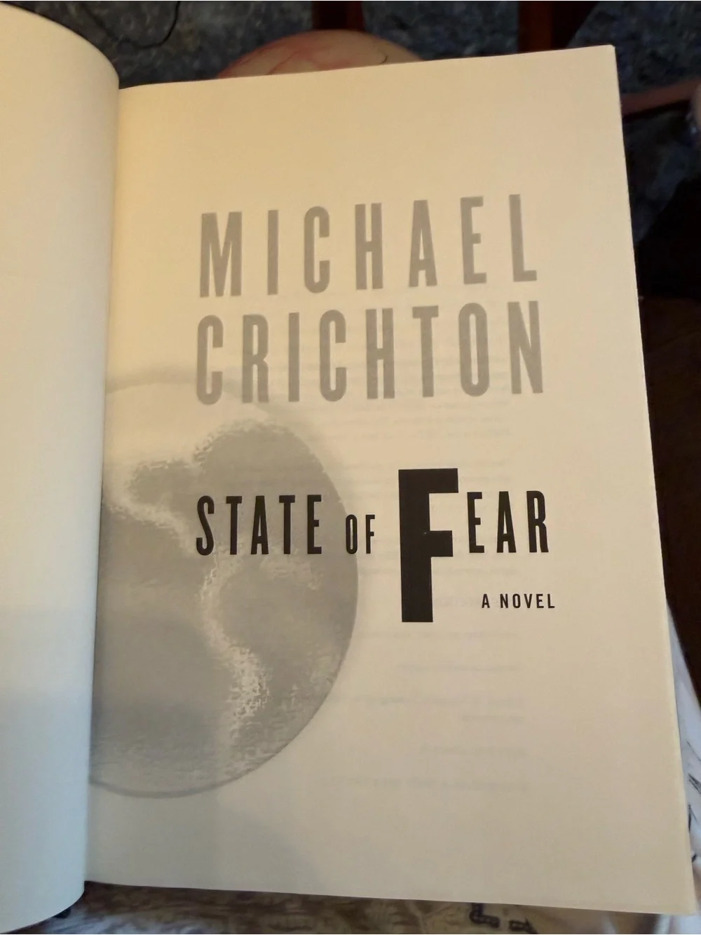 Michael Crichton State of Fear hardcover book
